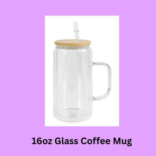 16oz Glass Coffee mug